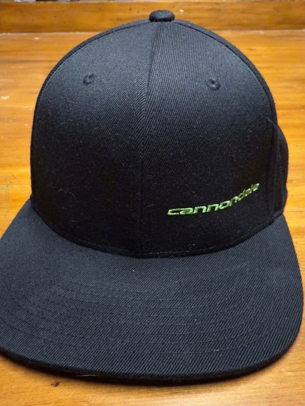Cannondale Men's Black Snapback Hat with Green Logo
